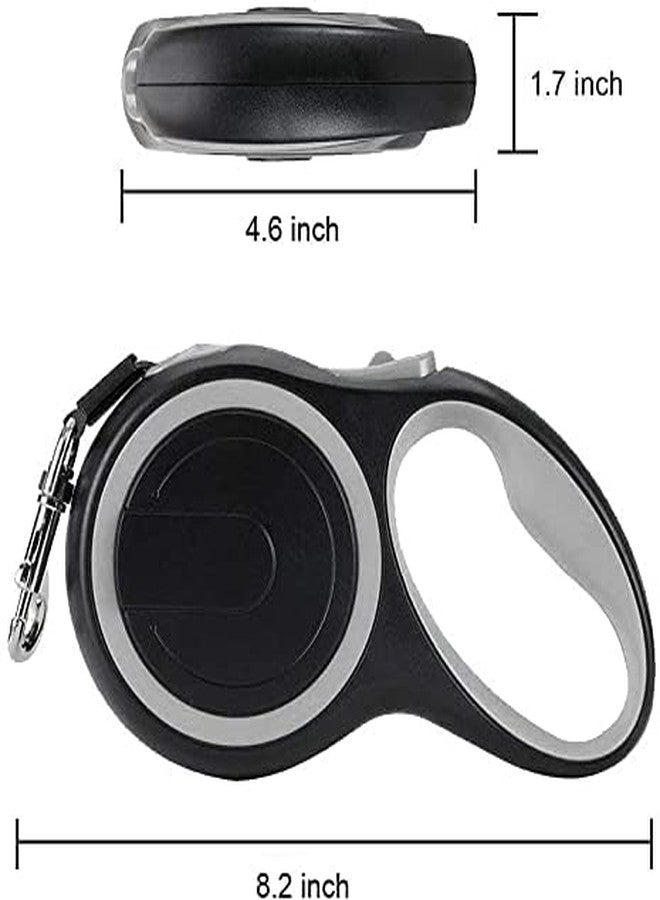 SIMESTICH Retractable Dog Leash - 16ft (5M) Tangle-Free Nylon Tape with Quick-Lock System - Heavy-Duty Leash for Small, Medium & Large Dogs Up to 110lbs Anti-Slip Handle, Black - Image 2